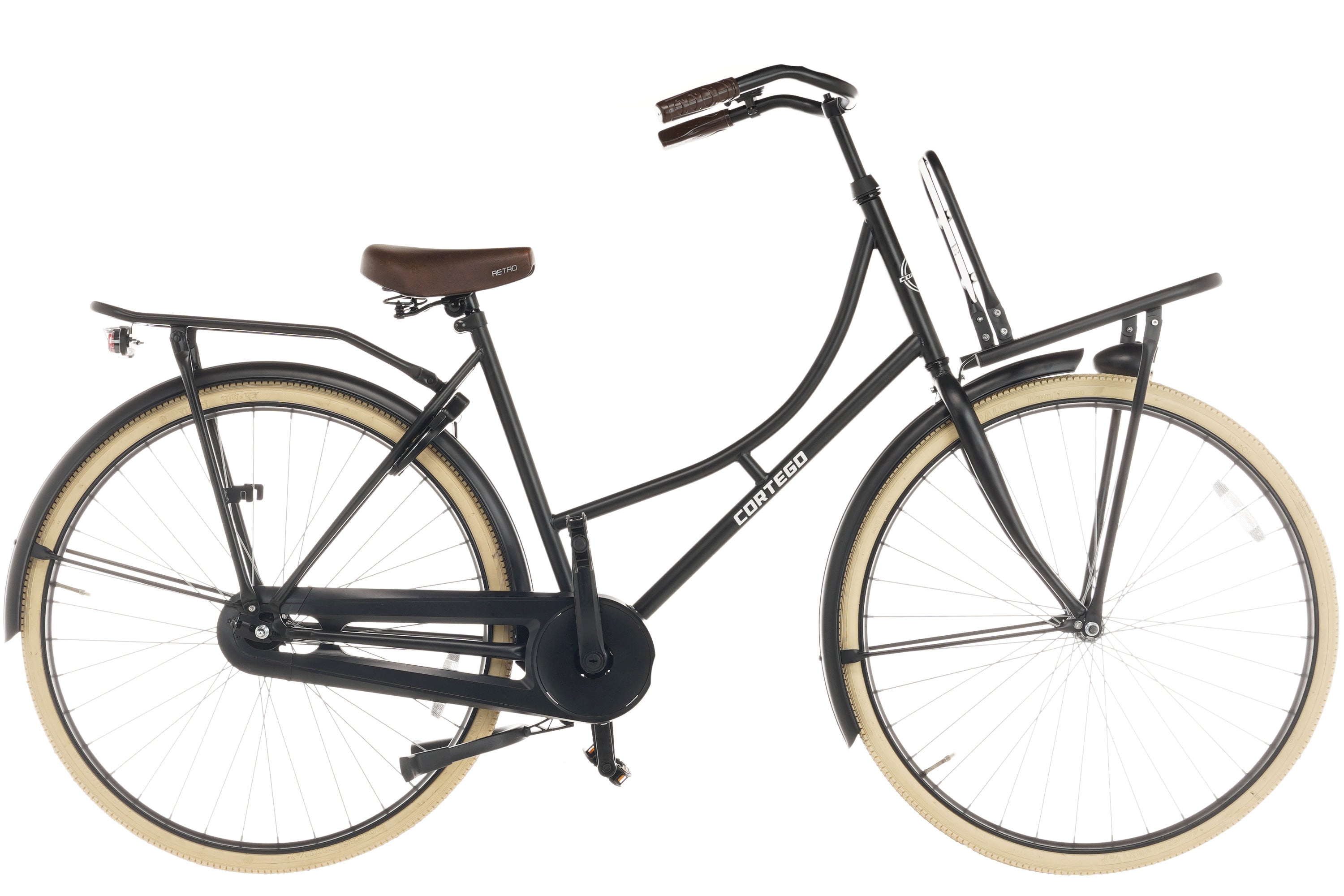 Cortego Omafiets Deluxe Plus Mat-zwart 28 Inch