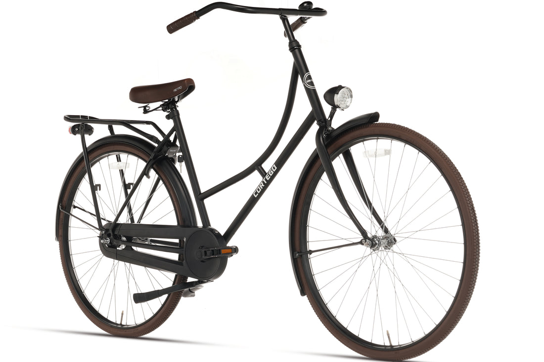 Cortego Omafiets Deluxe Mat-zwart 28 Inch