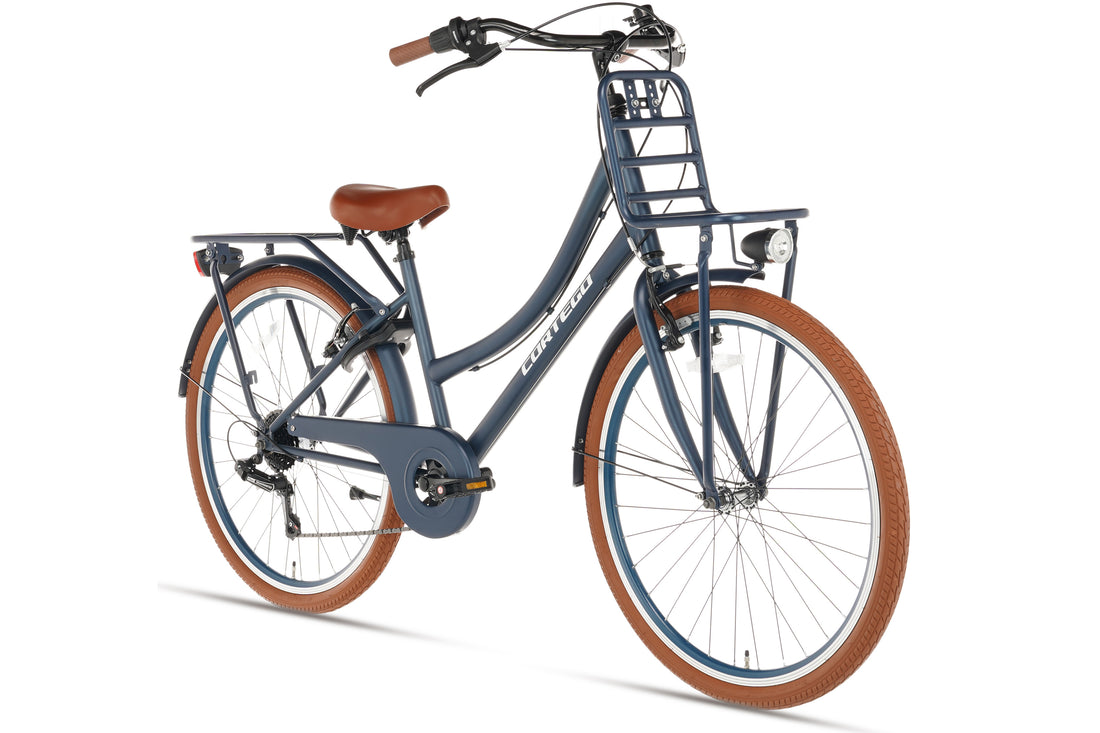 Cortego Transporter Meisjesfiets 26 inch - 7 Versnellingen - Jeans Blauw