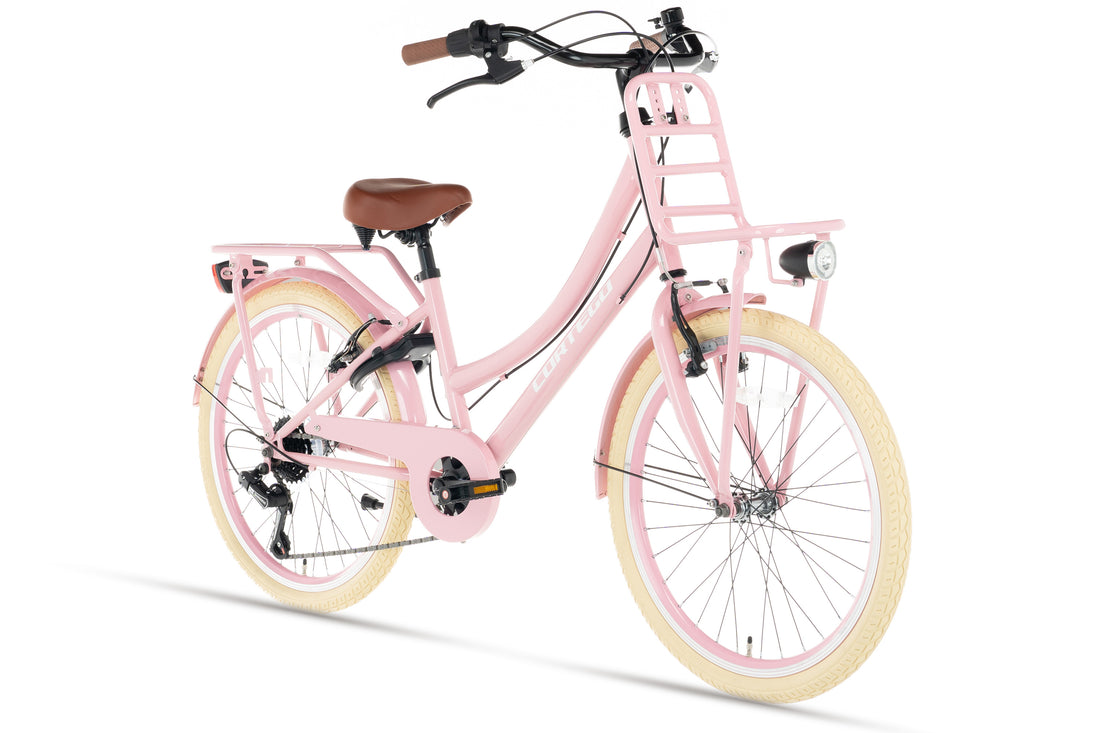 Cortego Transporter Meisjesfiets 22 inch - 7 Versnellingen - Roze