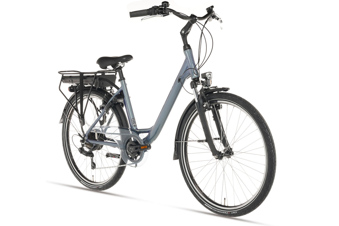 Elektrische Damesfiets City D7 Aqua Gray