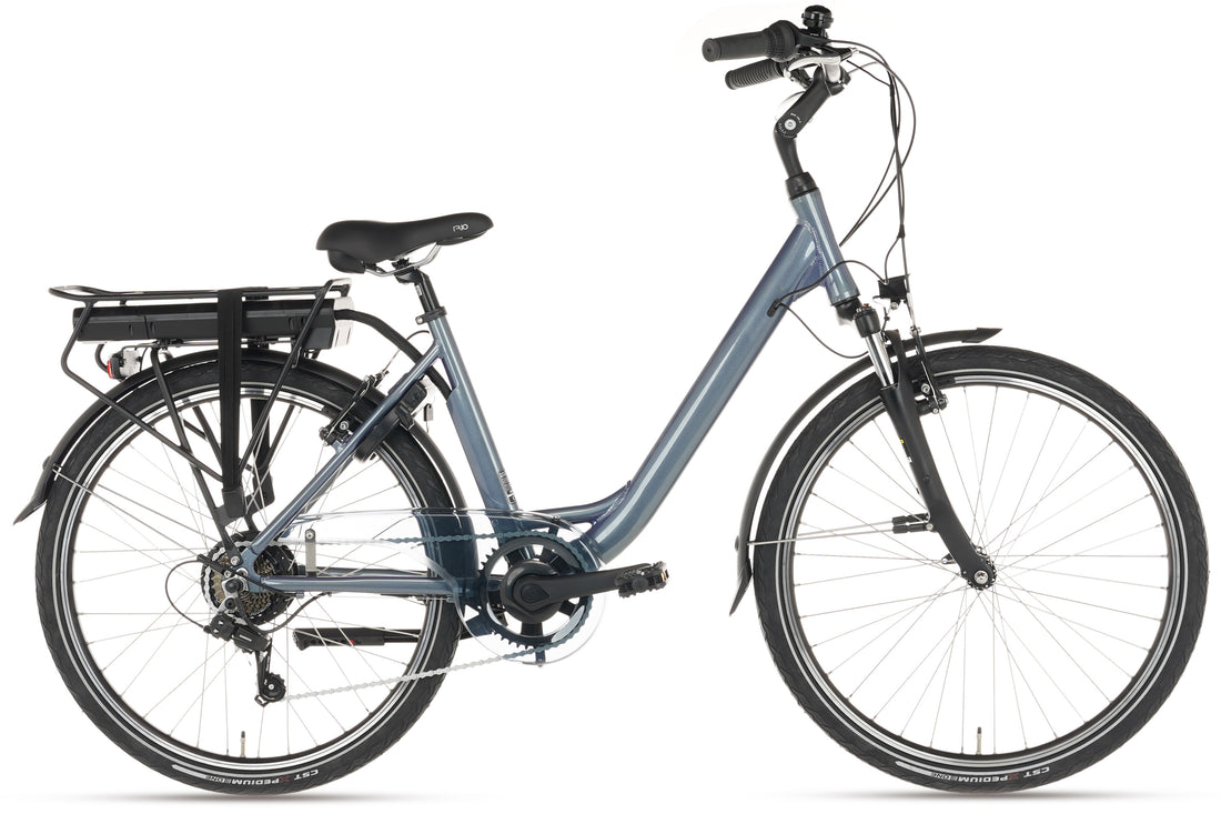 Elektrische Damesfiets City D7 Aqua Gray