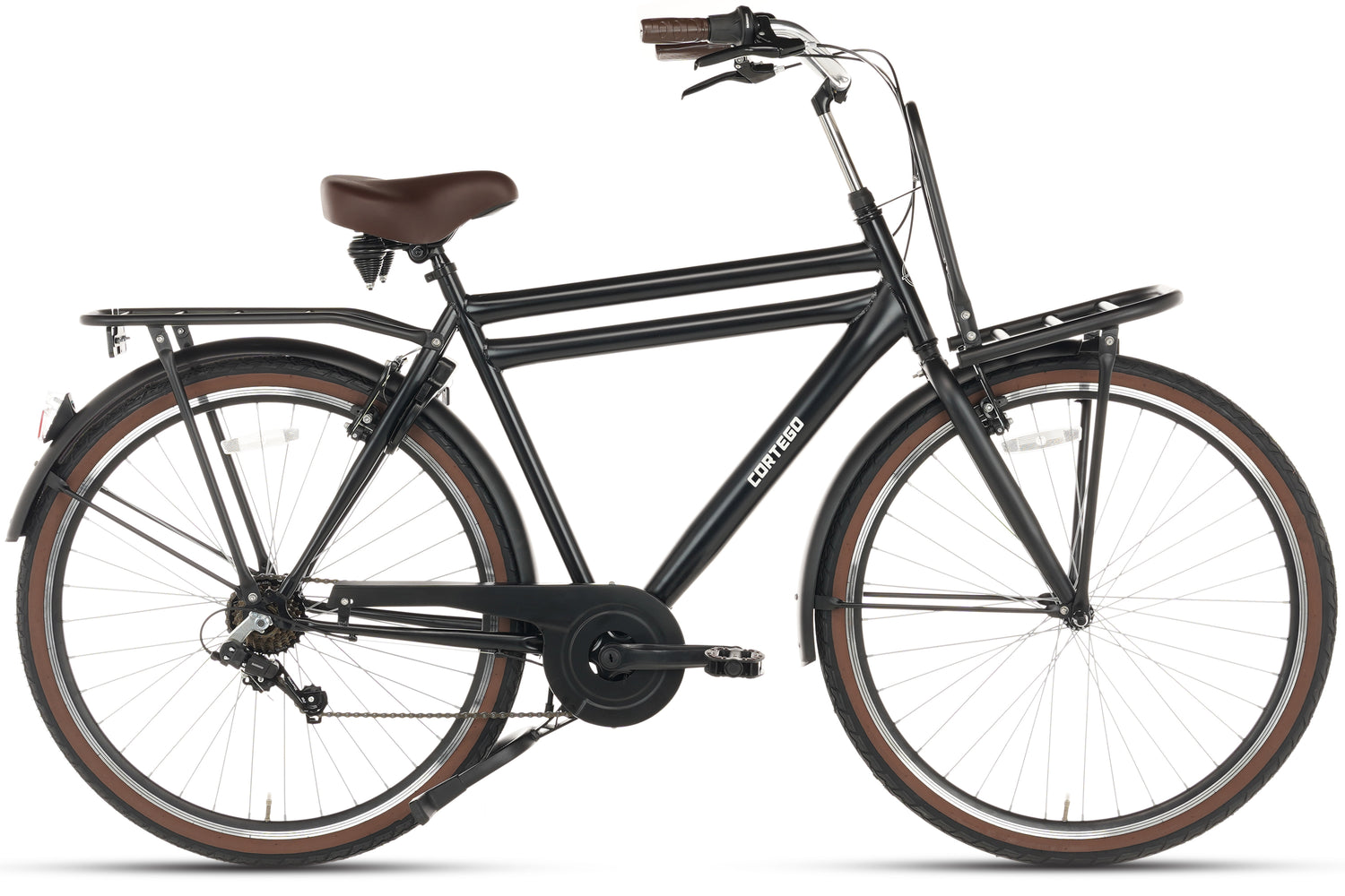 Cortego Transporter Herenfiets 7 Versnellingen Mat-Zwart