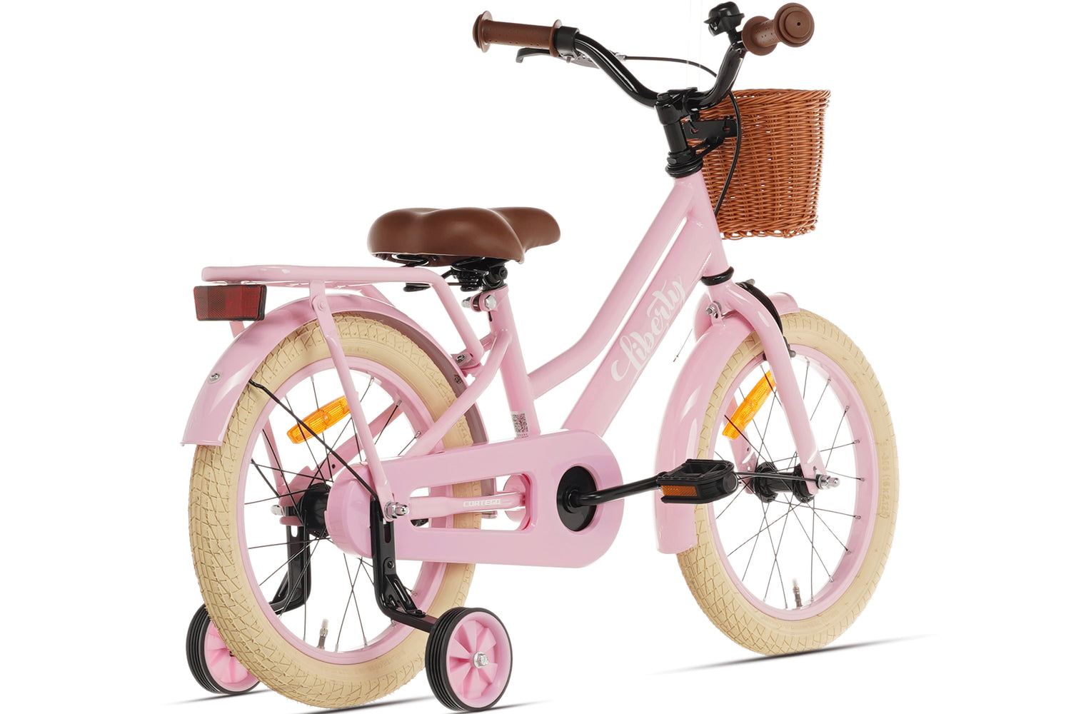 Cortego Liberty meisjesfiets Roze 16 inch  mand