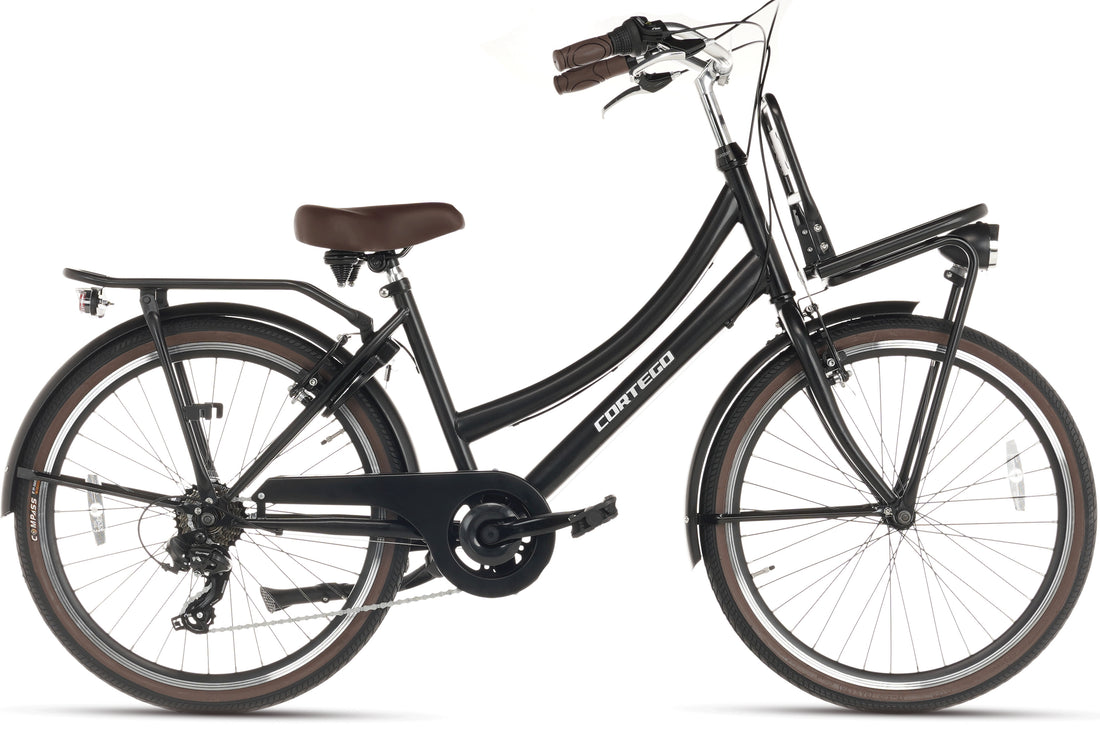 Cortego Transporter Meisjesfiets 26 inch - 7 Versnellingen - Mat-Zwart