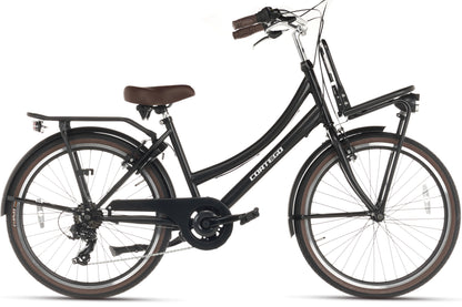 Cortego Transporter Meisjesfiets 26 inch - 7 Versnellingen - Mat-Zwart