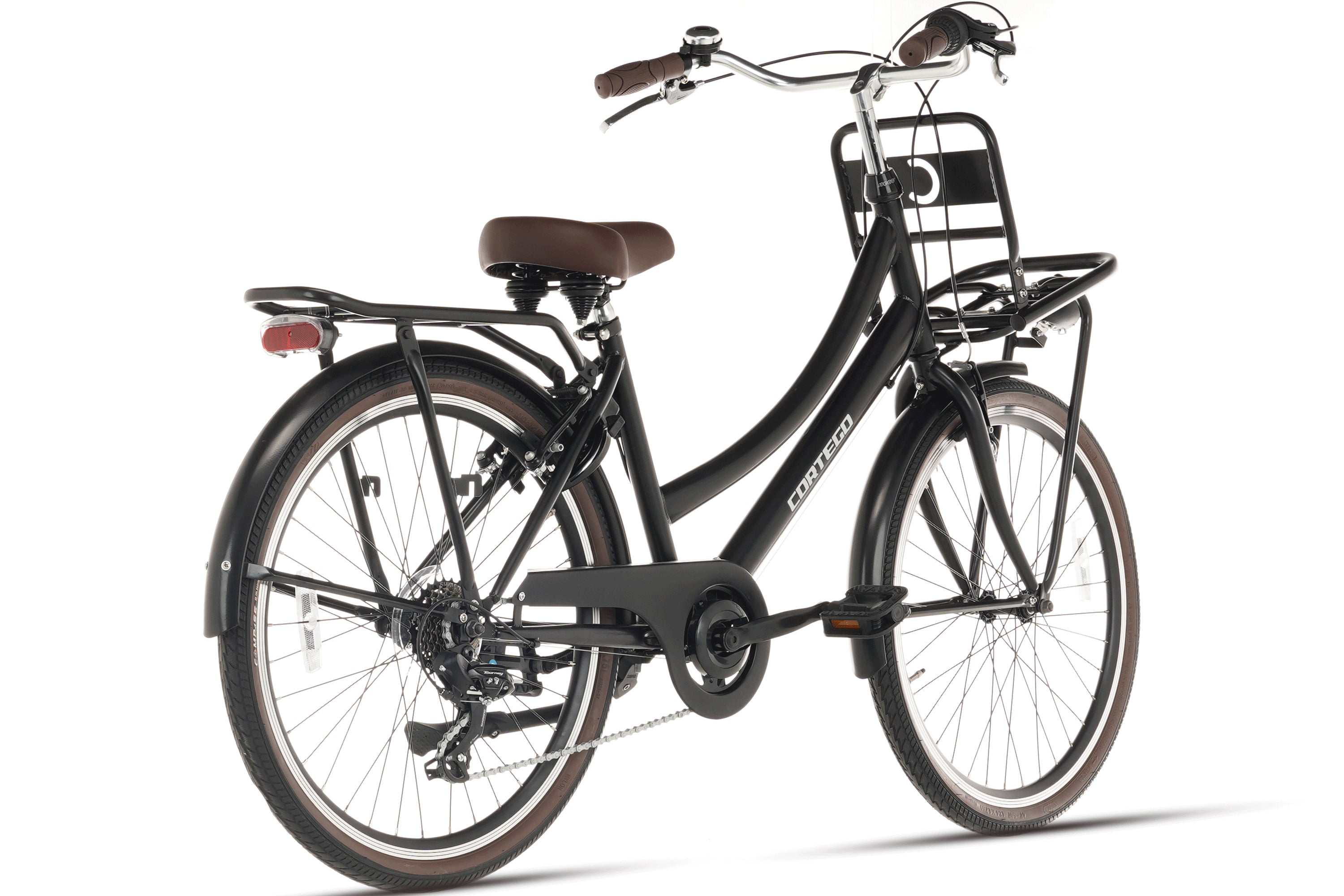 Cortego Transporter Meisjesfiets 26 inch - 7 Versnellingen - Mat-Zwart