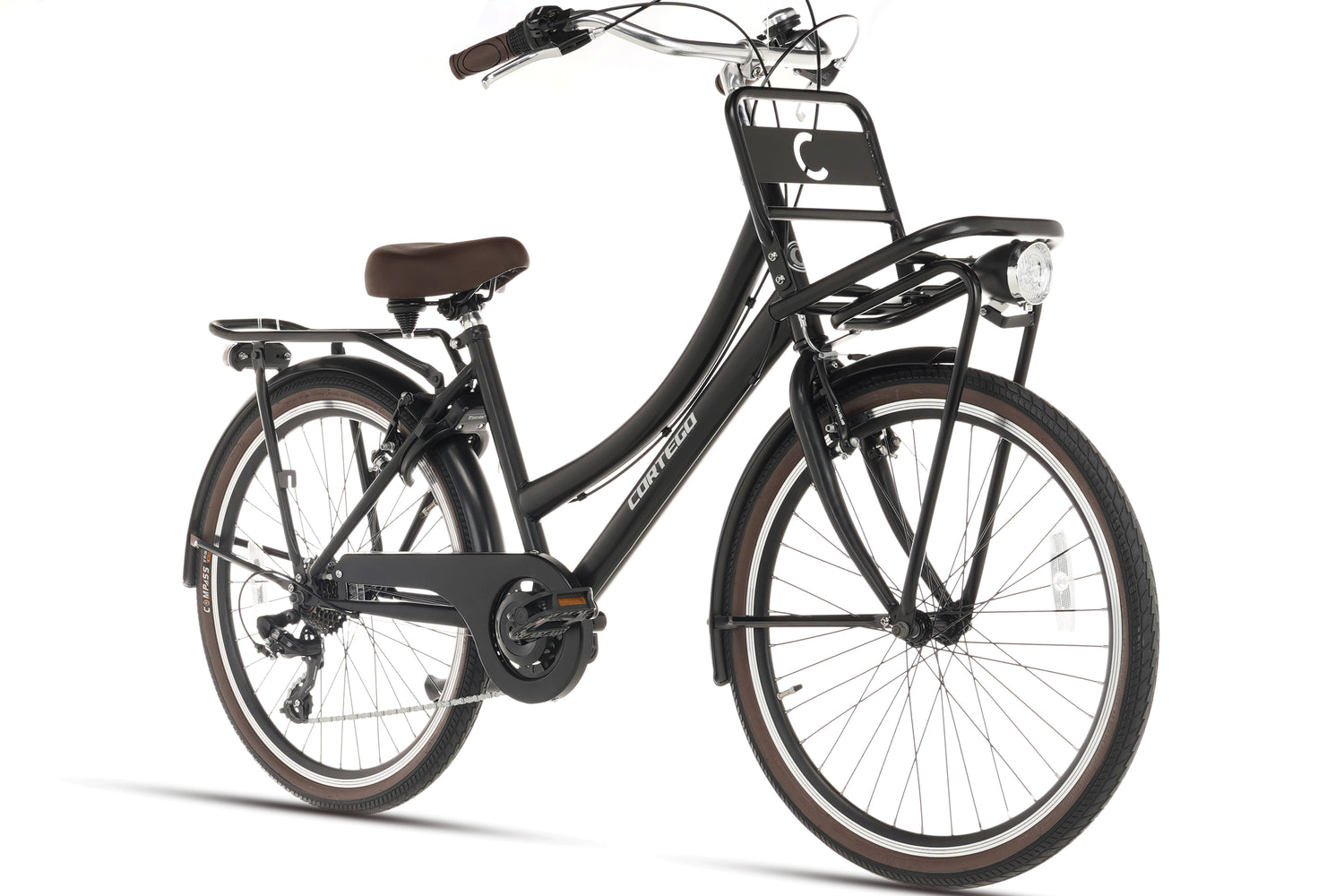 Cortego Transporter Meisjesfiets 26 inch - 7 Versnellingen - Mat-Zwart