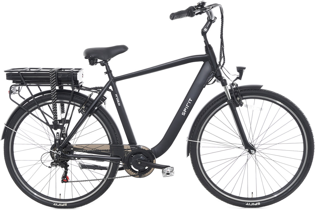 Spirit Premium D7 Elektrische Herenfiets Mat-zwart