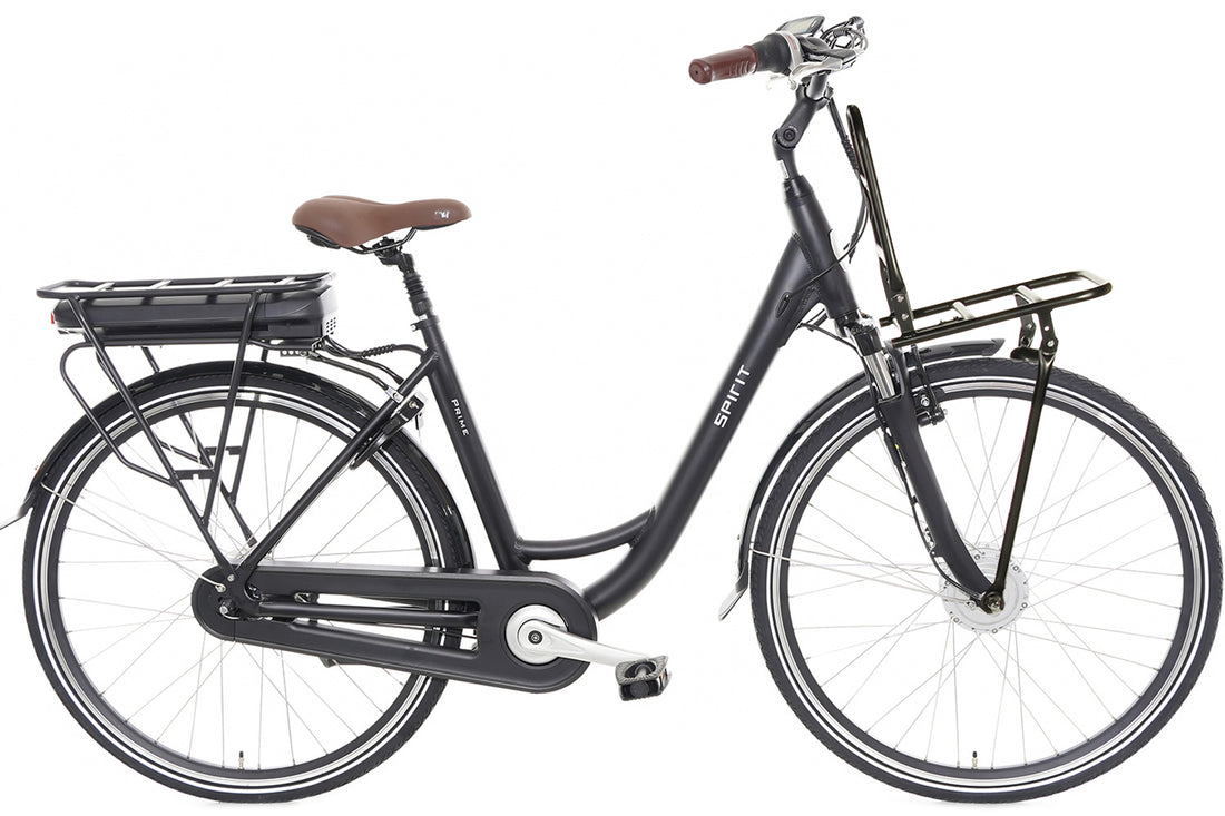 Spirit Prime N7 Plus Elektrische Damesfiets Mat-zwart