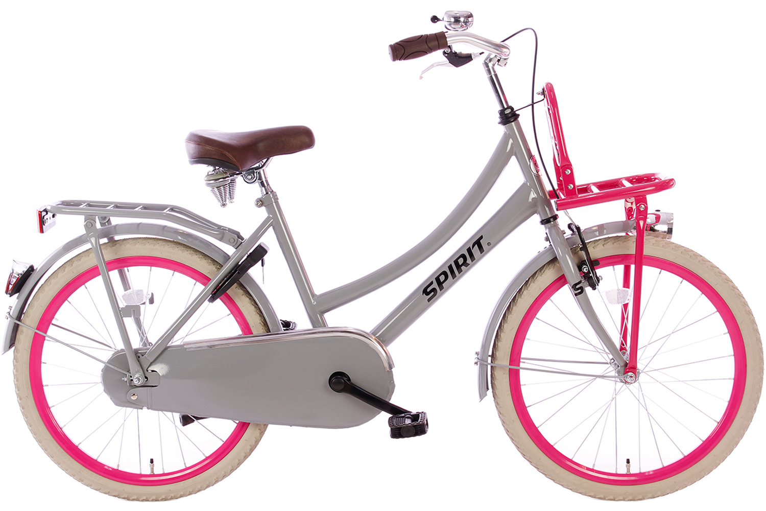 Aannames, aannames. Raad eens Onvergetelijk Slovenië Spirit Cargo Grijs-Roze Meisjesfiets 22 inch - Meisjesfiets | City-Bikes.nl