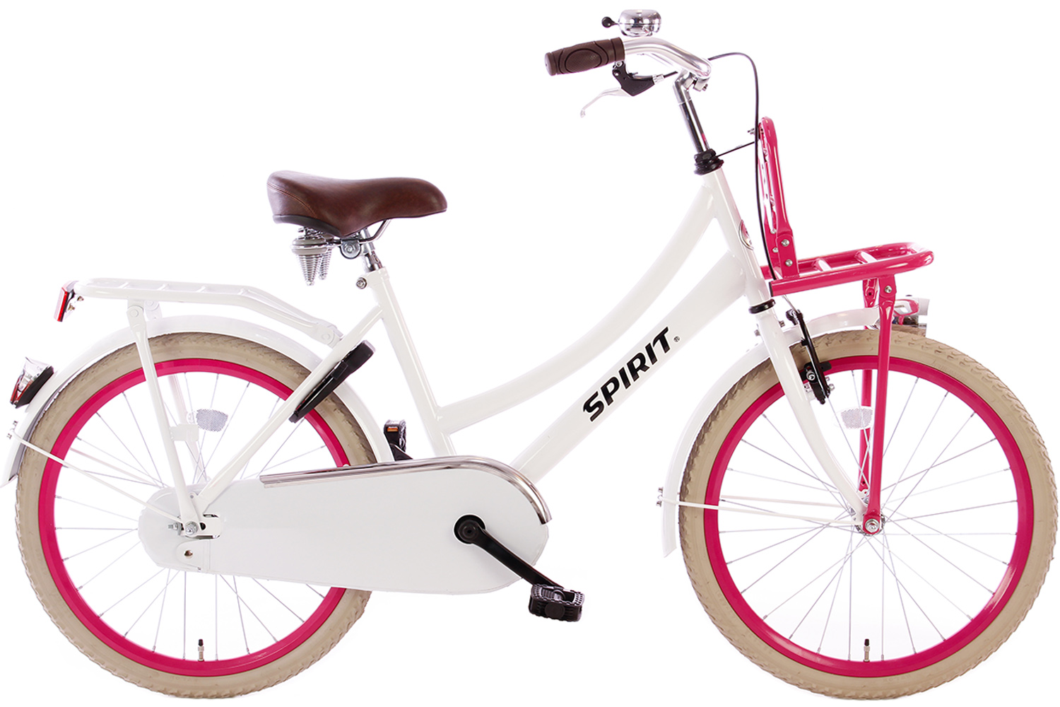 Fabrikant genoeg Dertig Spirit Cargo Wit-Roze Meisjesfiets 22 inch - Meisjesfiets | City-Bikes.nl
