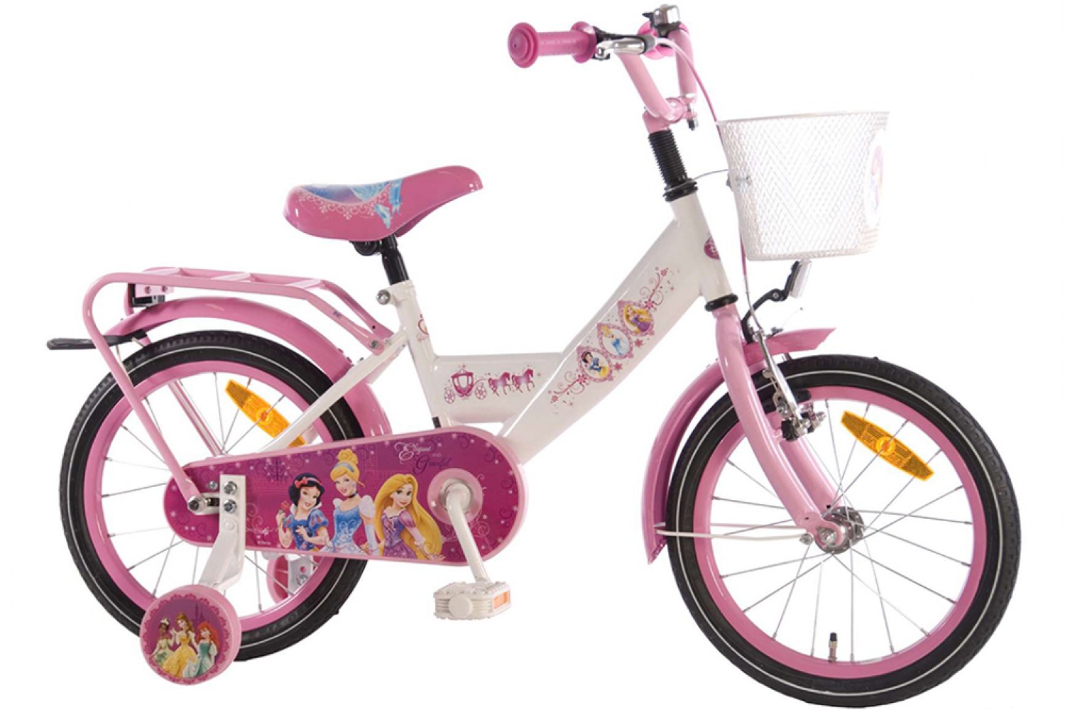Draaien Verwaand Het kantoor Disney Princess Wit-Roze 16 inch - Meisjesfiets | City-Bikes.nl