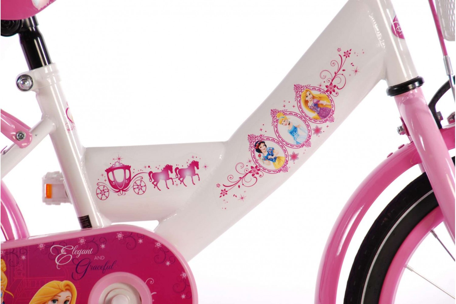 maximaliseren Opblazen Gearceerd Disney Princess Wit-Roze 16 inch - Meisjesfiets | City-Bikes.nl