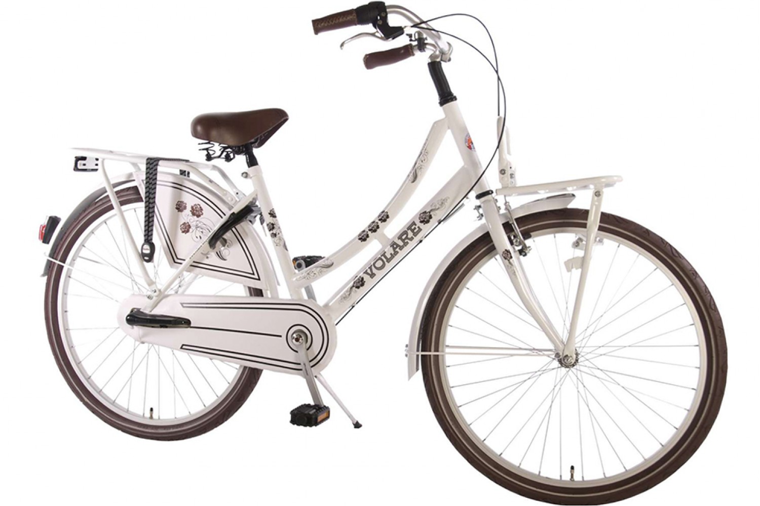 zakdoek serveerster Betuttelen Volare Omafiets 3-Speed Wit met voordrager 26 inch | City-Bikes.nl